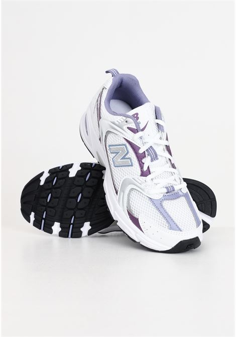 White, purple and gray men's and women's sneakers MODEL 530 NEW BALANCE | MR530REWHITE